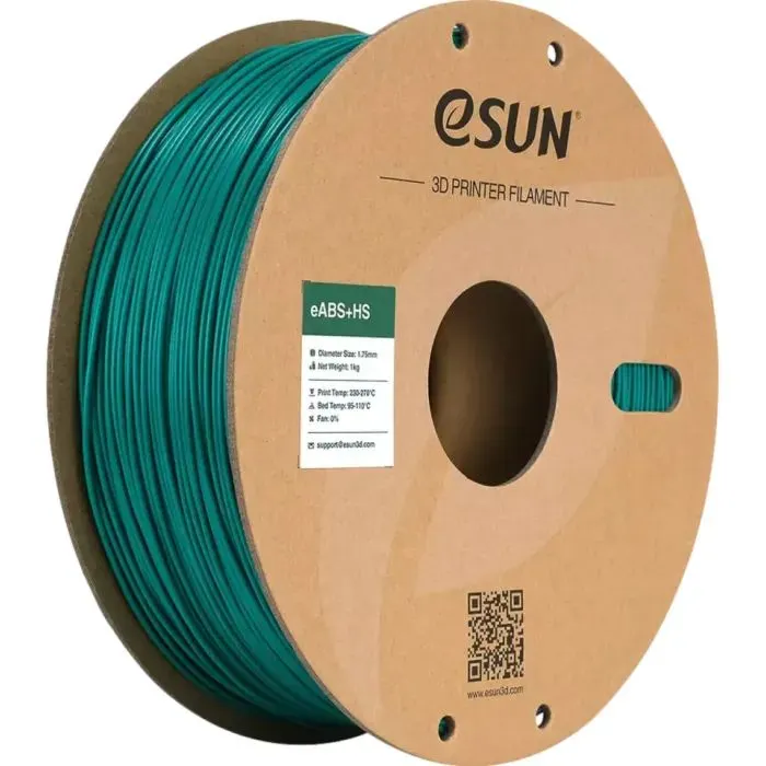 Пластик для 3D-принтера eSUN eABS+HS 1кг, 1.75мм, GREEN (EABS+HS-P175G1)