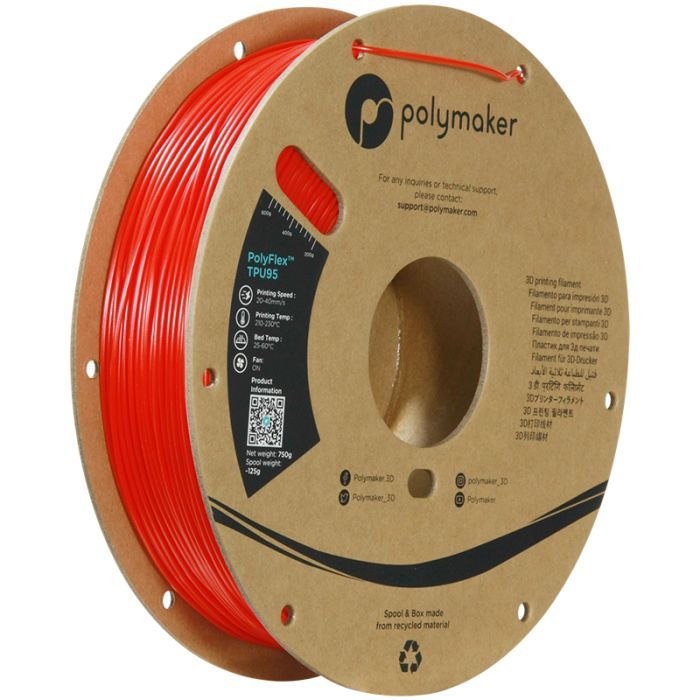 Пластик для 3D-принтера Polymaker TPU-95A 1,75mm 0,75kg GREY (PD01015)