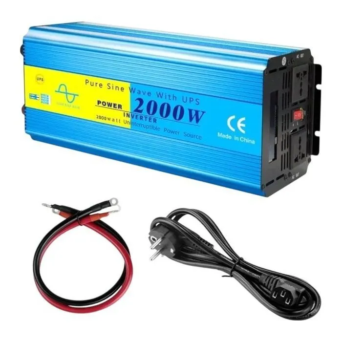 Автомобільний інвертор 12/220V 2000Вт, з функцією ДБЖ, чиста синусоїда Choetech (INV-C2000WUPS-EU) зображення 5