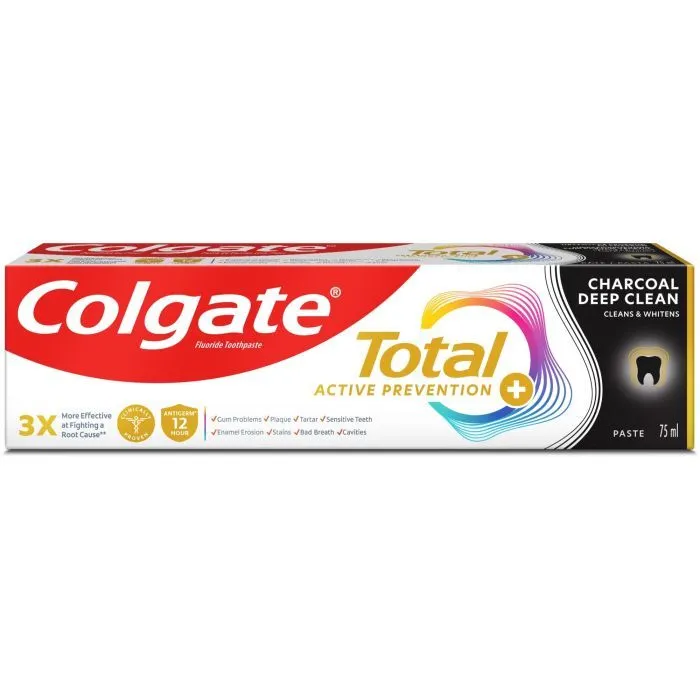 Зубна паста Colgate Total Charcoal Deep Clean 75 мл (6920354827952) зображення 2