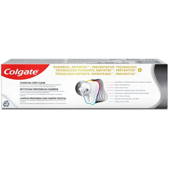 Зубна паста Colgate Total Charcoal Deep Clean 75 мл (6920354827952) зображення 3