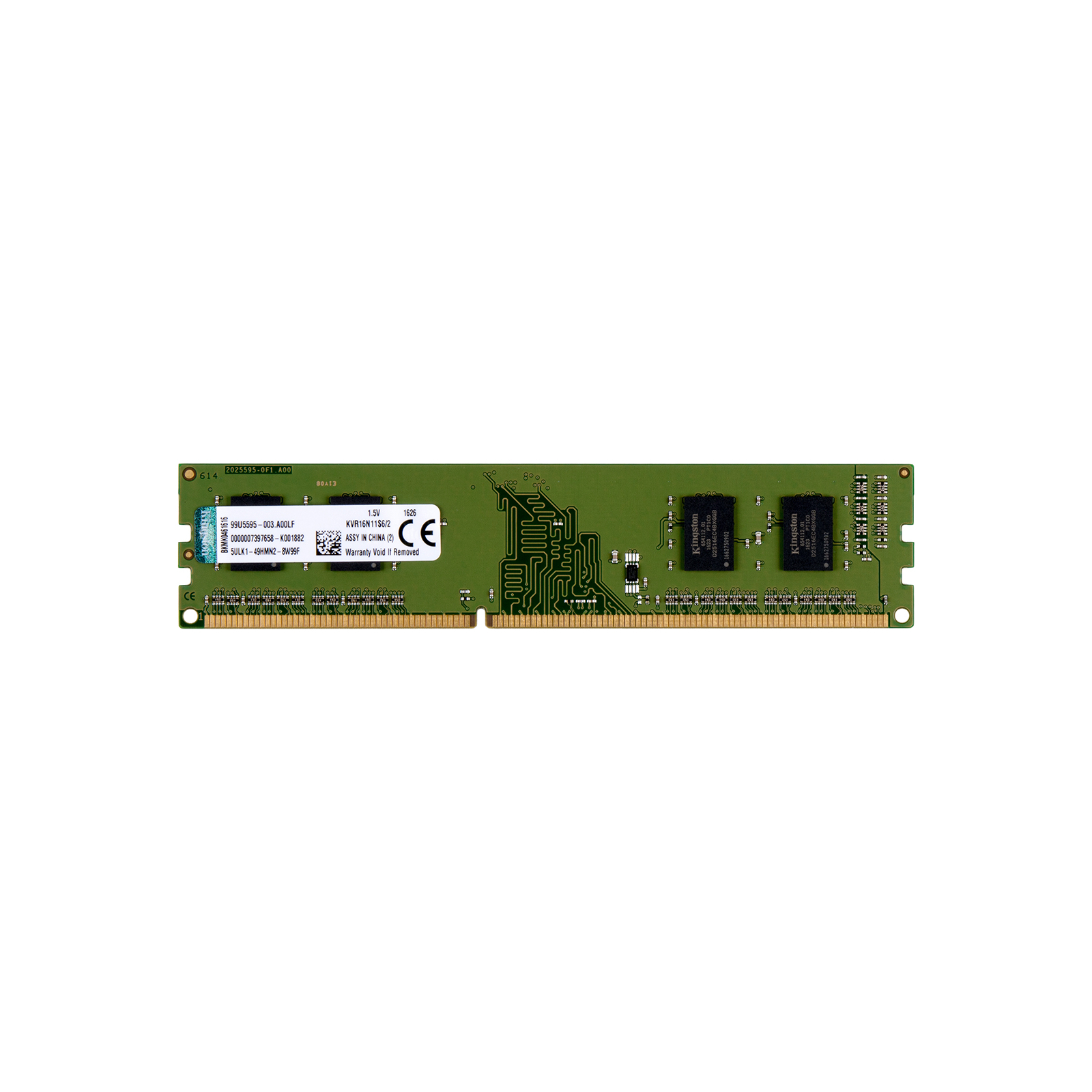Модуль памяти для компьютера DDR3 2GB 1600 MHz Kingston (KVR16N11S6/2)