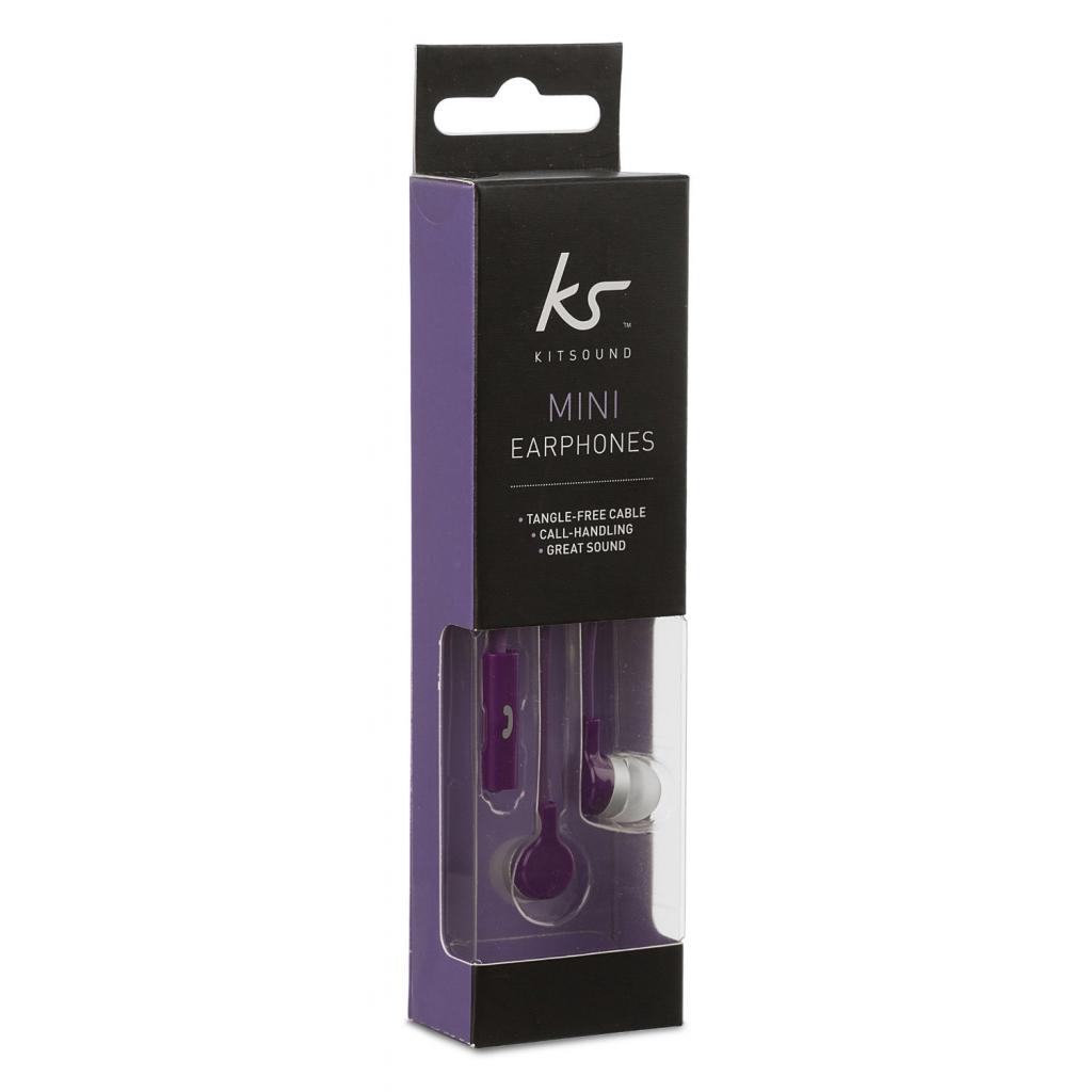 Навушники KitSound KS Mini In-Ear Headphones with In-Line Mic Purple (KSMINIPU) зображення 5