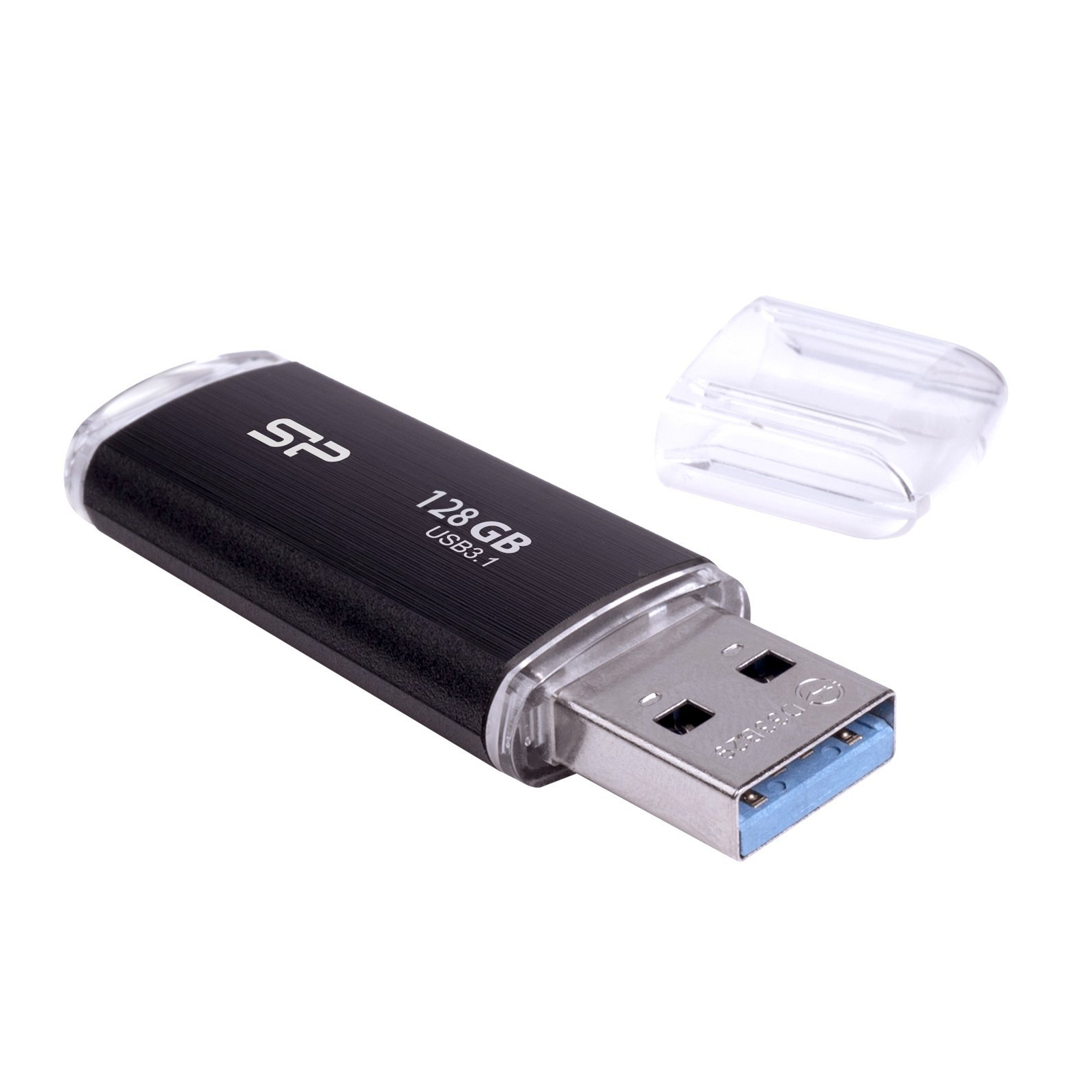 USB флеш накопитель Silicon Power 32GB Blaze B02 Black USB 3.0 (SP032GBUF3B02V1K) изображение 2