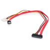 Кабель для передачи данных SATA +power 0.45m Vinga (SATAPW01)
