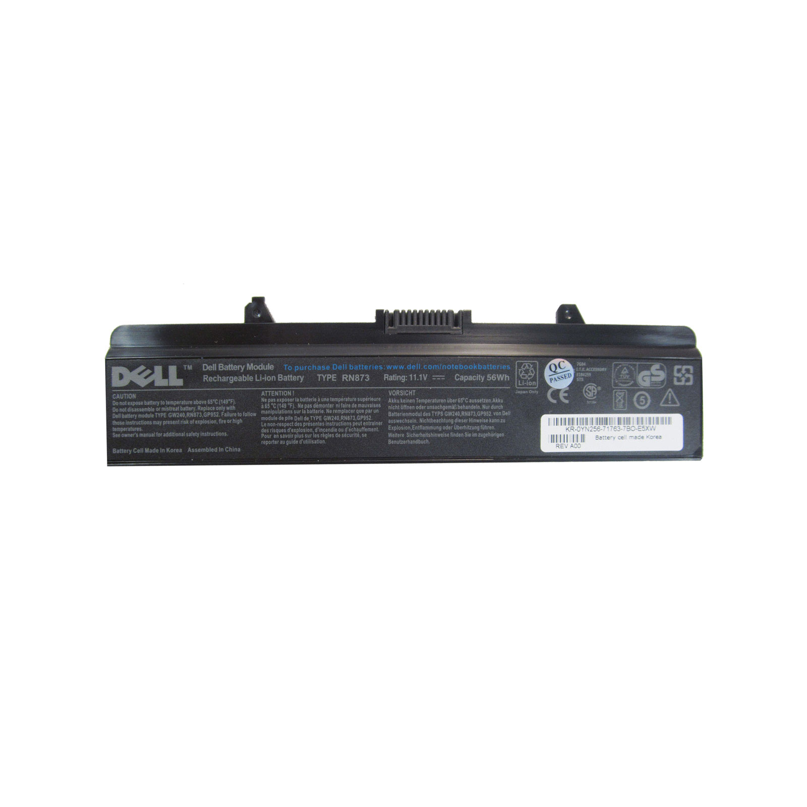 Акумулятор до ноутбука Dell Dell Inspiron 1525 RN873 56Wh (5000mAh) 6cell 11.1V Li-ion (A41961)