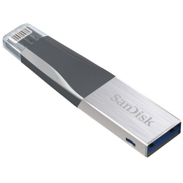USB флеш накопичувач SanDisk 128GB iXpand Mini USB 3.0/Lightning (SDIX40N-128G-GN6NE) зображення 2