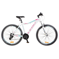 Велосипед Leon 26" HT-LADY 2018 AM 14G Vbr рама-16" Al бело-малиновый (OPS-LN-26-032)
