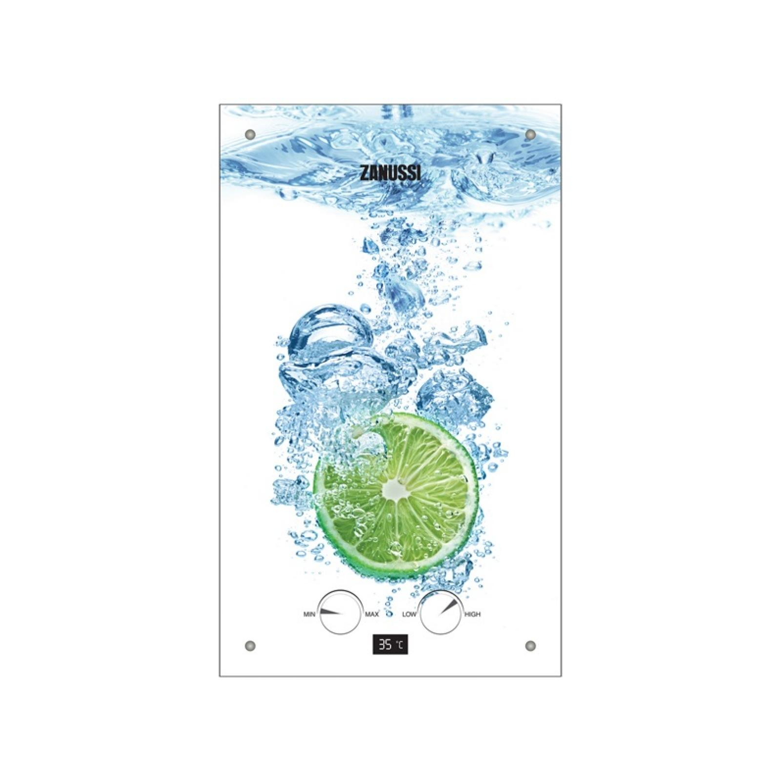 Проточний водонагрівач Zanussi GWH 10 Fonte Glass Glass Lime (GWH10FONTEGLASSLIME)