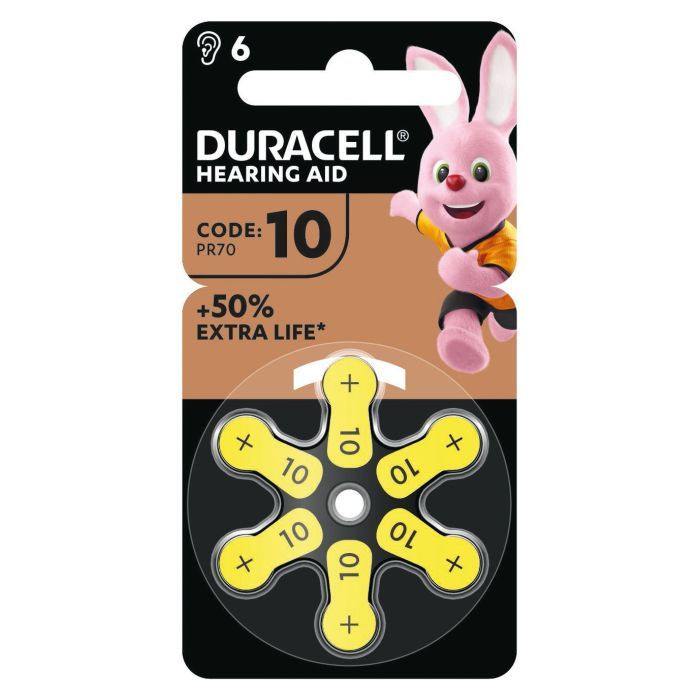 Батарейка Duracell 10 / P10 / PR70 Zinc Air (1.4V) * 6 (5007510/5011445) изображение 2