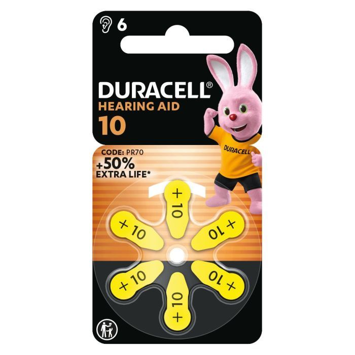Батарейка Duracell для слухових апаратів розмір 10, 6 шт. в упаковці (5007510/5011445) зображення 2