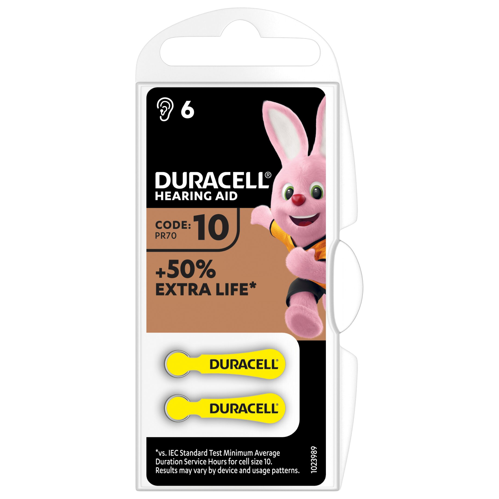 Батарейка Duracell 10 / P10 / PR70 Zinc Air (1.4V) * 6 (5007510/5011445) изображение 2