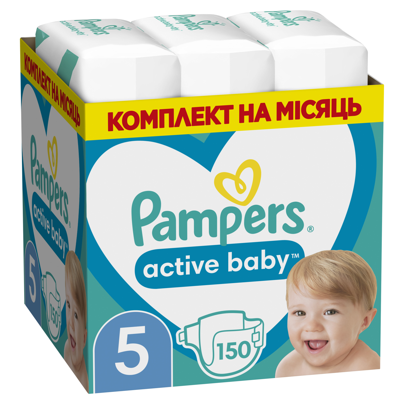 Підгузки Pampers Active Baby Junior Розмір 5 (11-16 кг), 60 шт. (8001090948410)