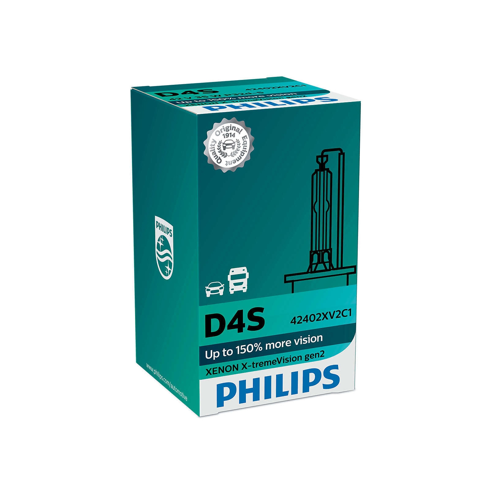 Автолампа Philips D4S X-tremeVision +150% gen2 1шт (42402XV2C1) зображення 4