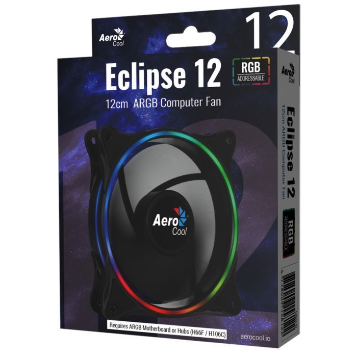 Кулер для корпуса AeroCool Eclipse 12 ARGB 6-Pi (4718009158122) изображение 8