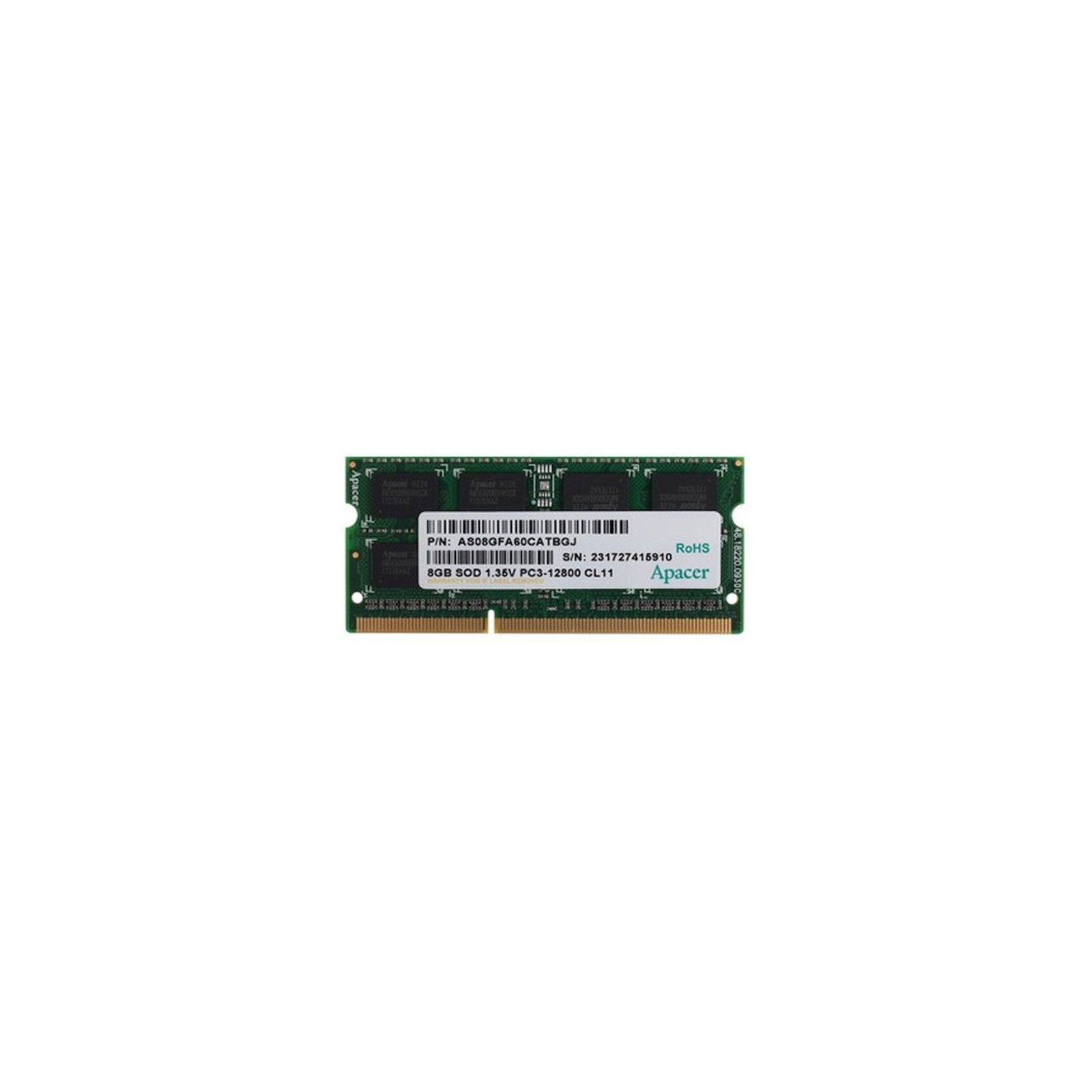 Модуль пам'яті для ноутбука SoDIMM DDR3 8GB 1600 MHz Apacer (DV.08G2K.KAM)