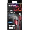 Дата кабель USB 2.0 AM to Lightning 1.0m ACH01-03T PRO Red Defender (87807) зображення 3