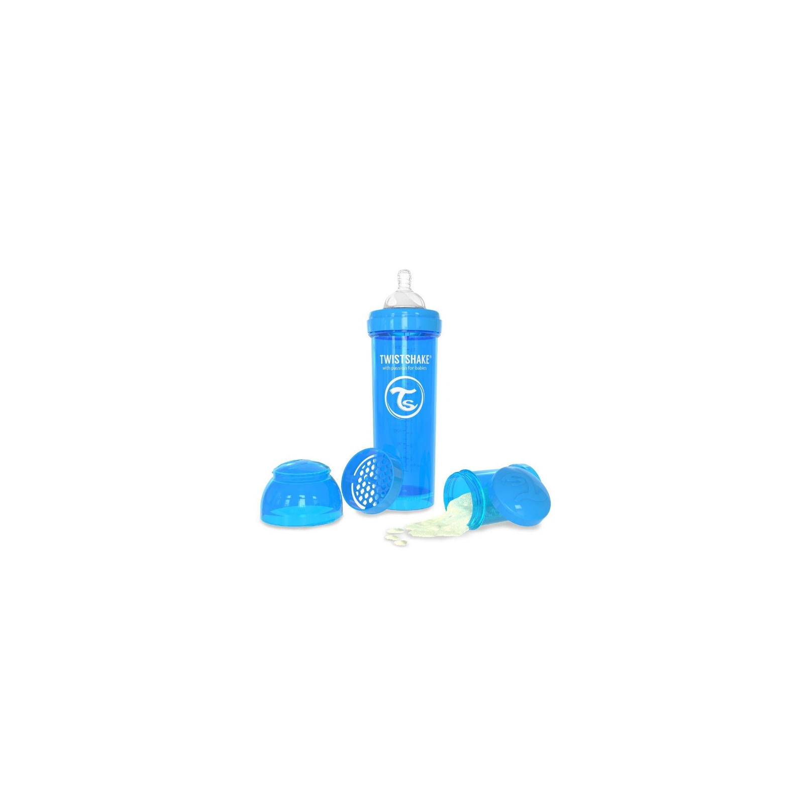 Пляшечка для годування Twistshake антиколькова 330 мл, блакитна (24859) зображення 3