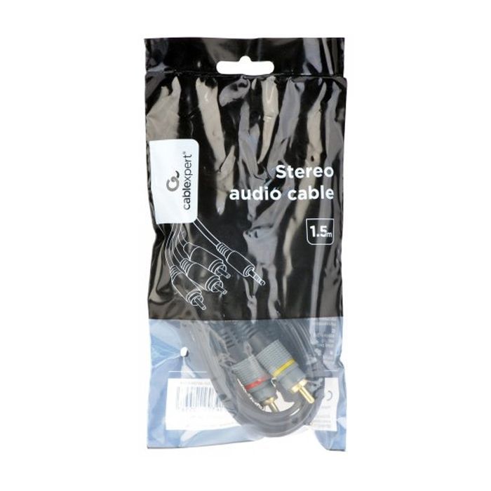 Кабель мультимедийный 3.5mm M to 3xRCA M 1.5m (4pin) AV Cablexpert (CCAP-4P3R-1.5M) изображение 2