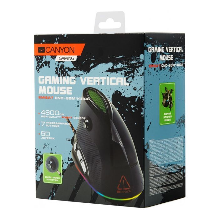 Мышка Canyon Emisat USB Black (CND-SGM14RGB) изображение 7