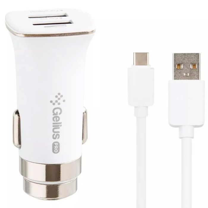 Зарядний пристрій Gelius Pro Apollo GP-CC01 2USB 3.1A + Cable Type-C White (00000071435) зображення 4