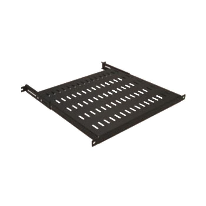 Полка 19" Mirsan 1U глуб. 525мм, регулируемая 525-710, RAL 9005 (MR.SBR80.01_YK)