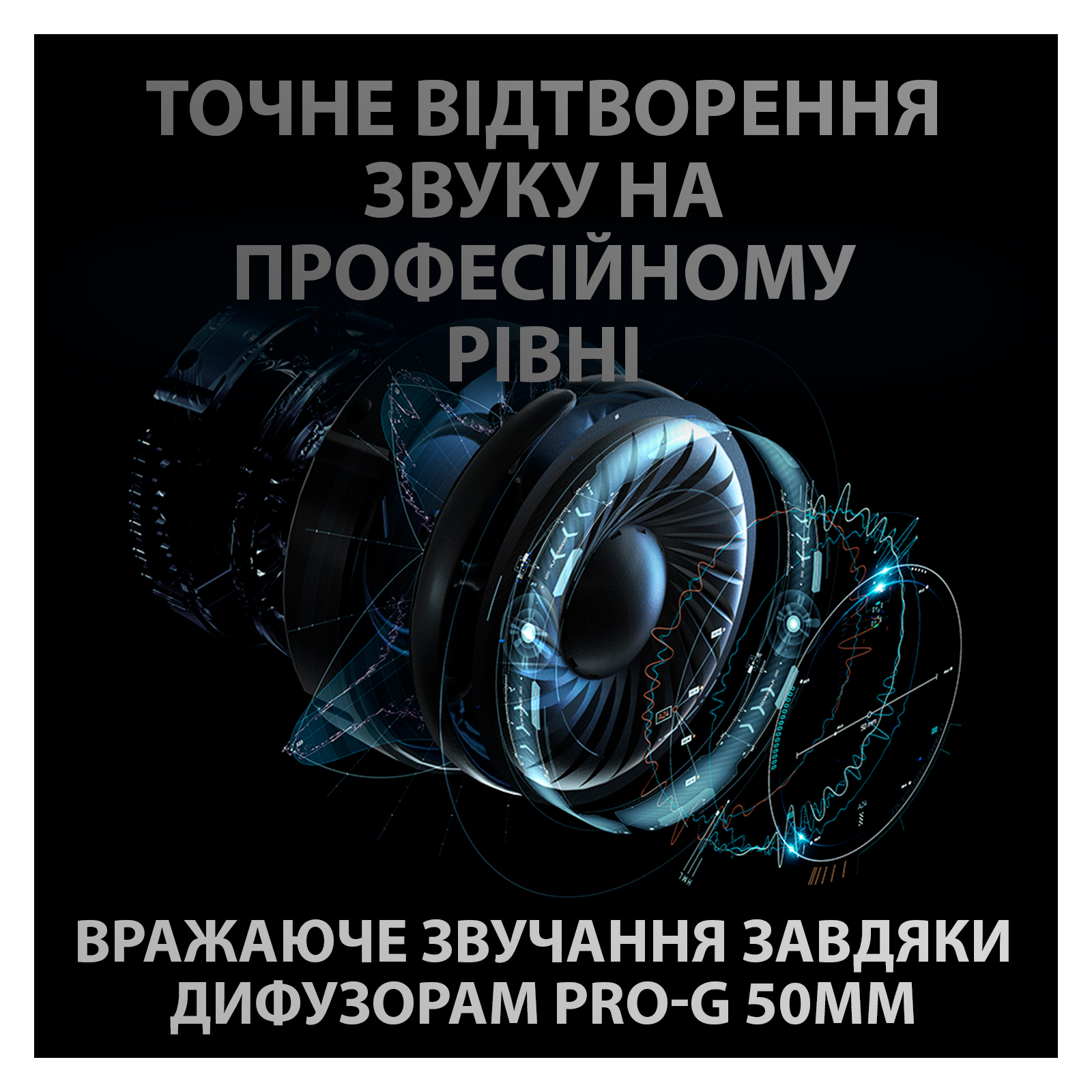 Навушники Logitech G PRO X Wireless Lightspeed Black (981-000907) зображення 5