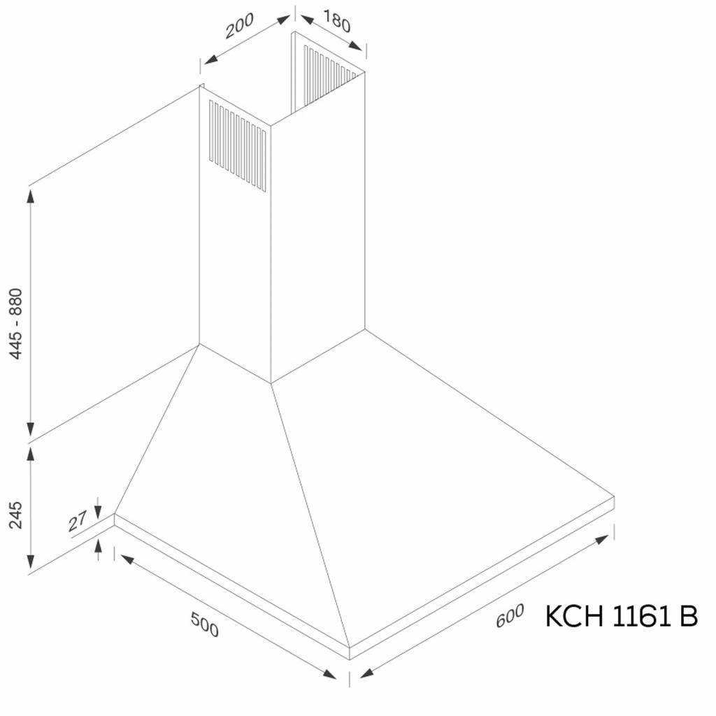 Вытяжка кухонная Kernau KCH 1161 B изображение 2