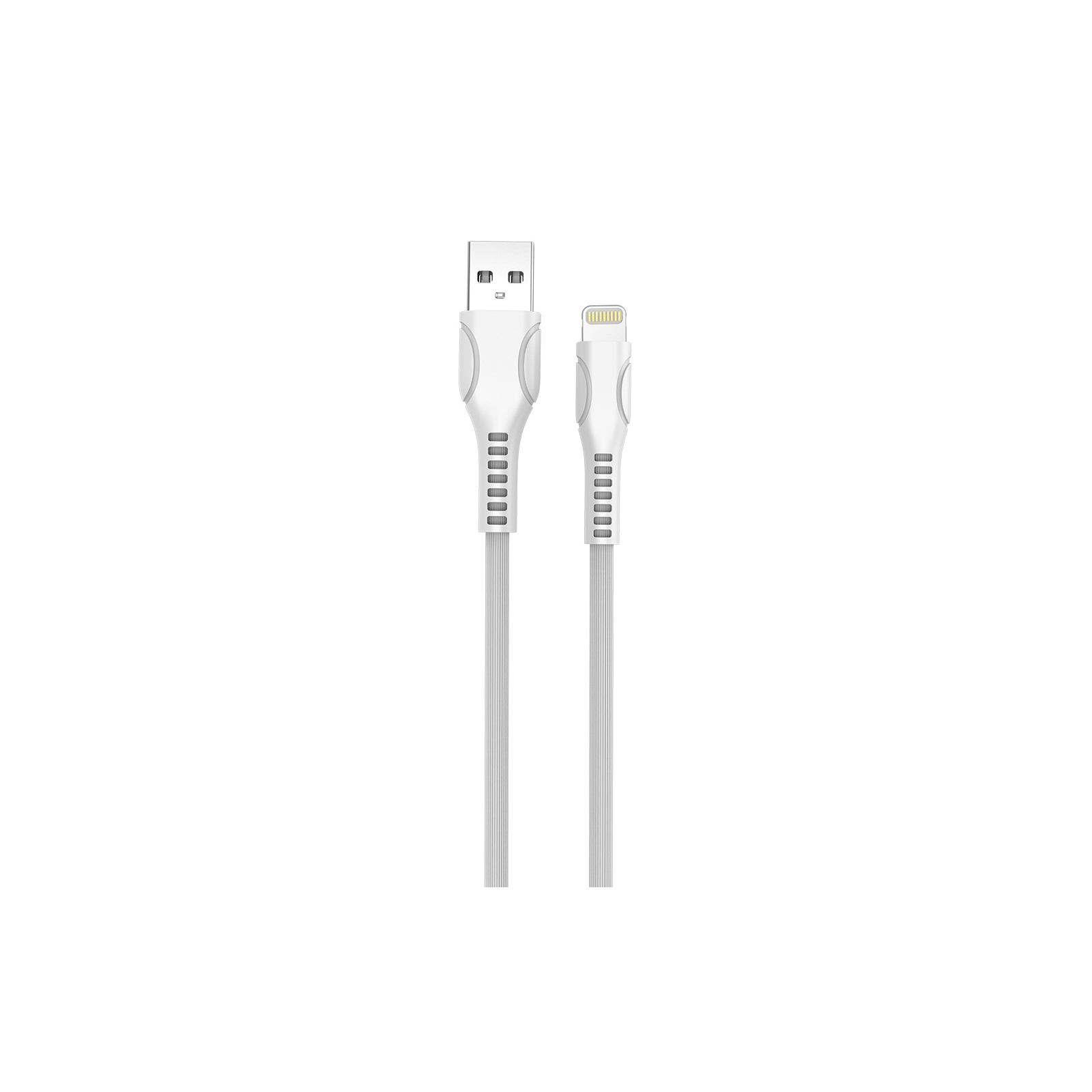 Дата кабель USB 2.0 AM to Lightning 1.0m line-drawing white ColorWay (CW-CBUL027-WH) зображення 2