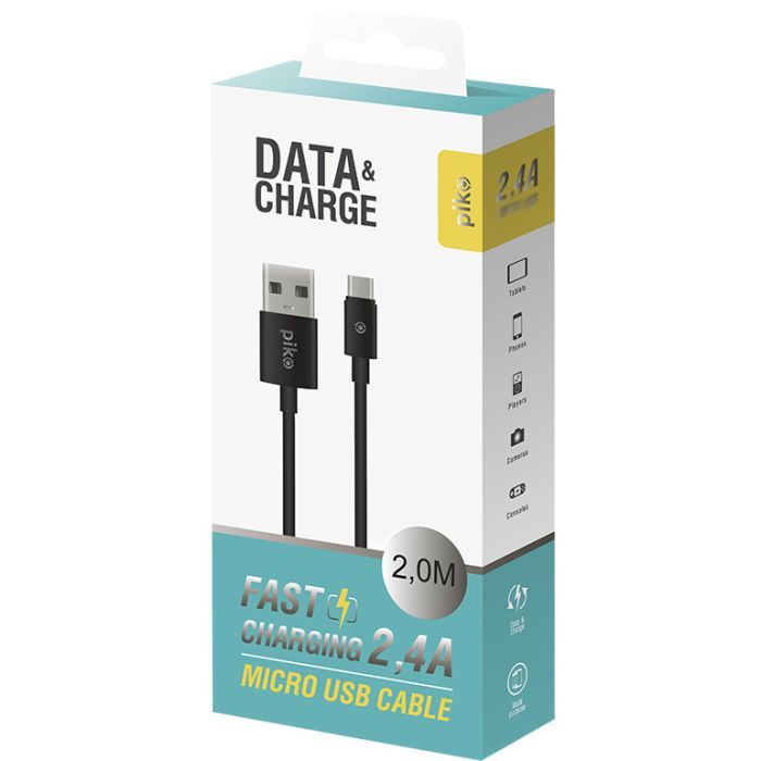 Дата кабель USB 2.0 AM to Micro 5P 2.0m black Piko (1283126493881) изображение 2