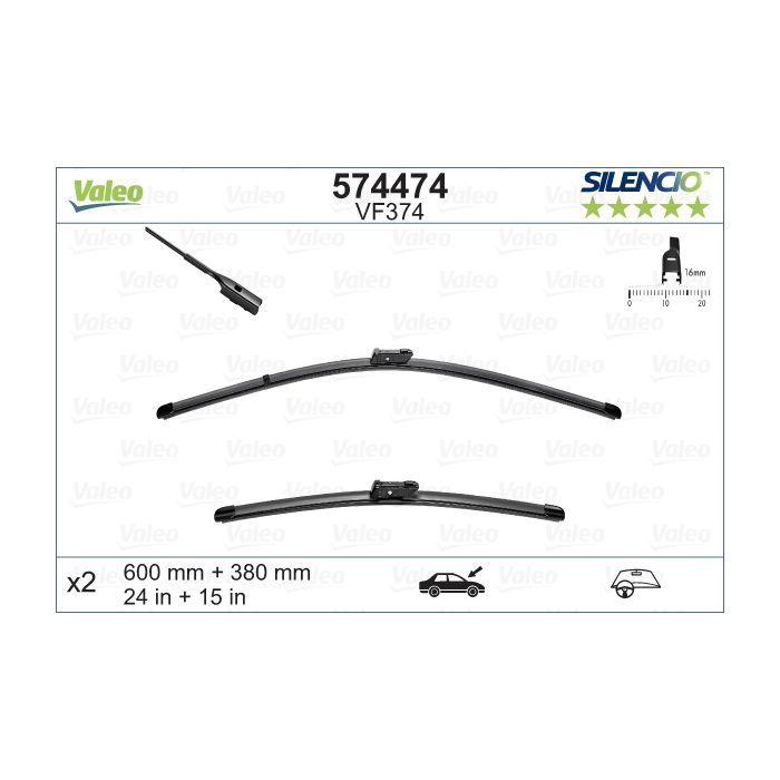 Щетка стеклоочистителя Valeo 574474