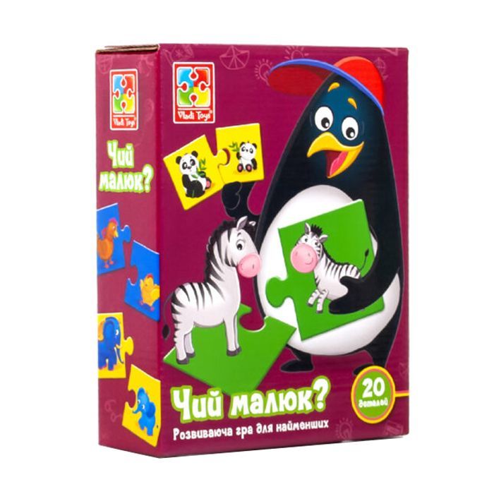 Развивающая игрушка Vladi Toys Чей малыш , украинский язык (VT1804-26)