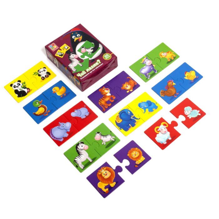 Развивающая игрушка Vladi Toys Чей малыш , украинский язык (VT1804-26) изображение 2