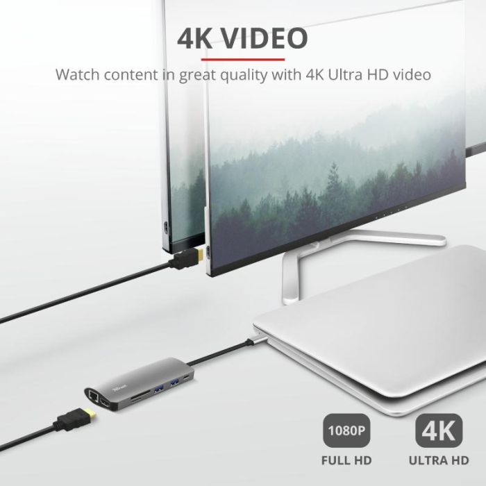 Концентратор Trust DALYX 7-IN-1 USB-C ALUMINIUM (23775_TRUST) изображение 7