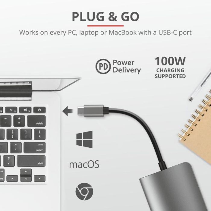 Концентратор Trust DALYX 7-IN-1 USB-C ALUMINIUM (23775_TRUST) изображение 9