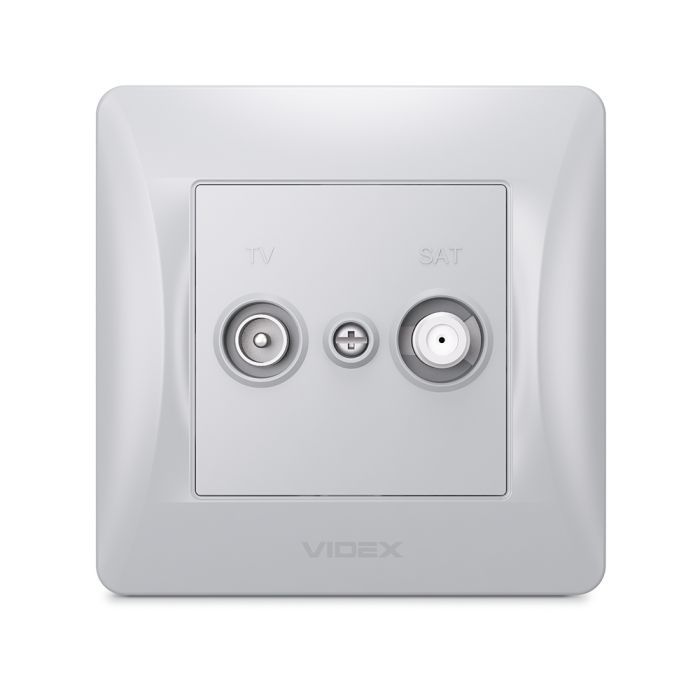 ТВ розетка Videx BINERA TV+SAT конечная серебряный шёлк (VF-BNSK2TVSATE-SS) изображение 2