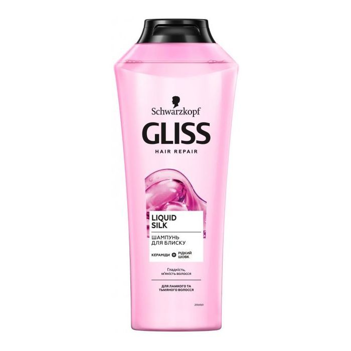Шампунь Gliss Liquid Silk для ломких и тусклых волос 400 мл (9000100549592)