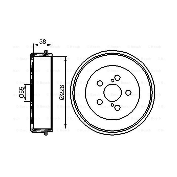Тормозной барабан Bosch 0 986 477 140