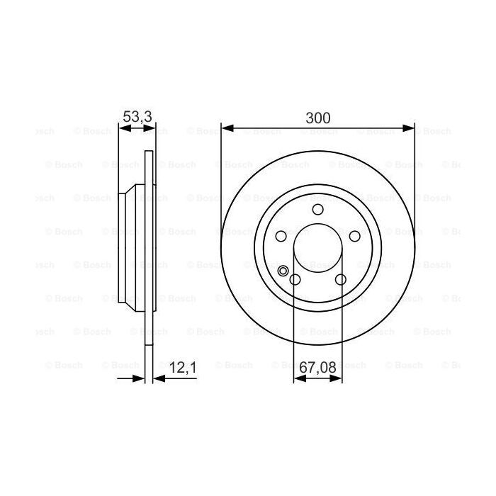 Гальмівний диск Bosch 0 986 479 D12 зображення 5