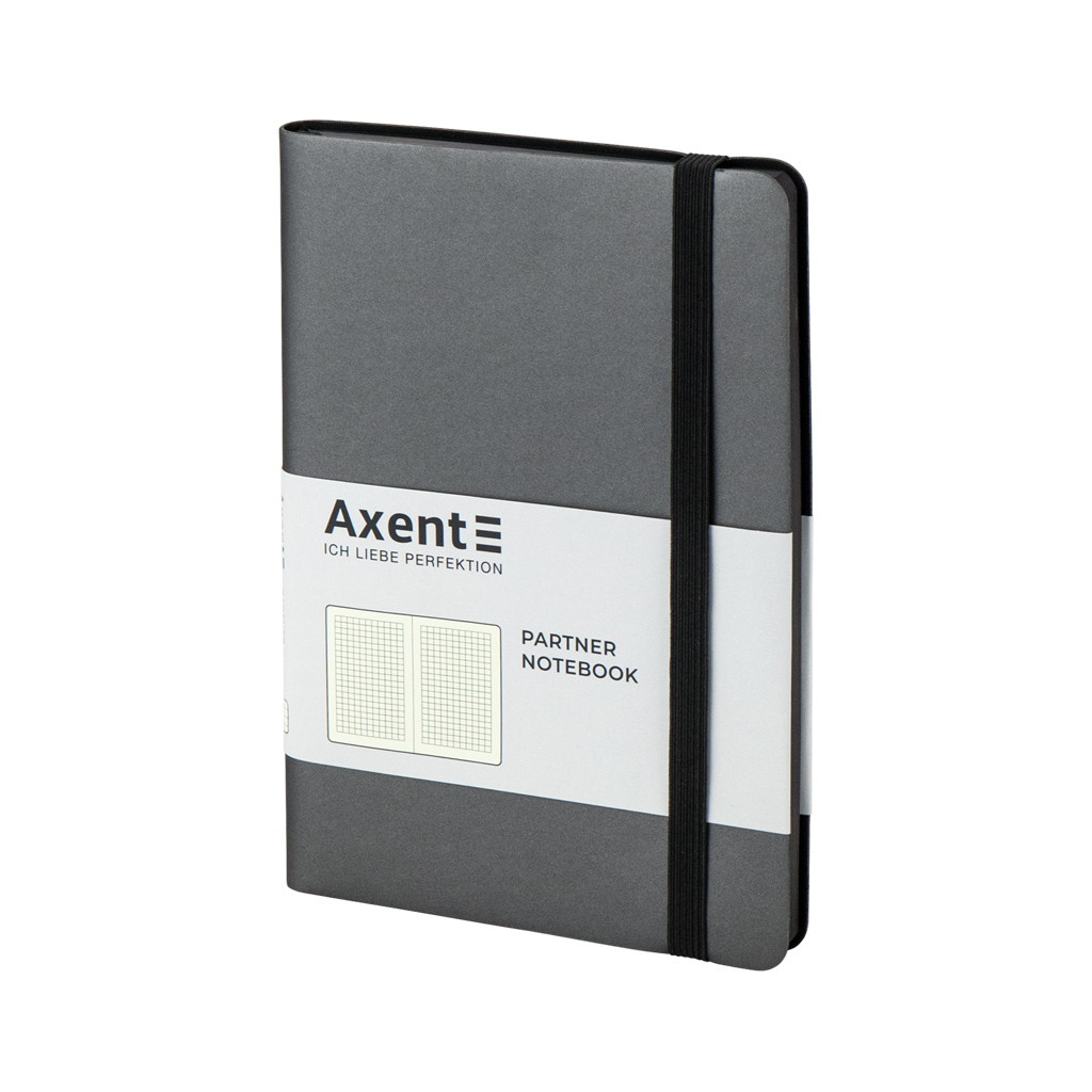 Блокнот Axent Partner Soft, 125х195, 96арк, кліт, сірий (8206-15-A) зображення 3