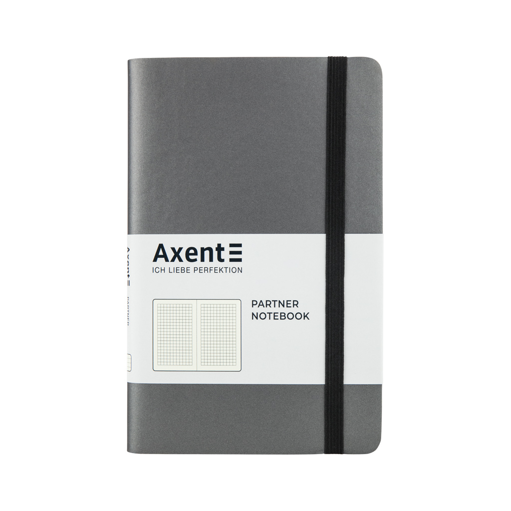 Блокнот Axent Partner Soft, 125х195, 96л, клет, серый (8206-15-A)