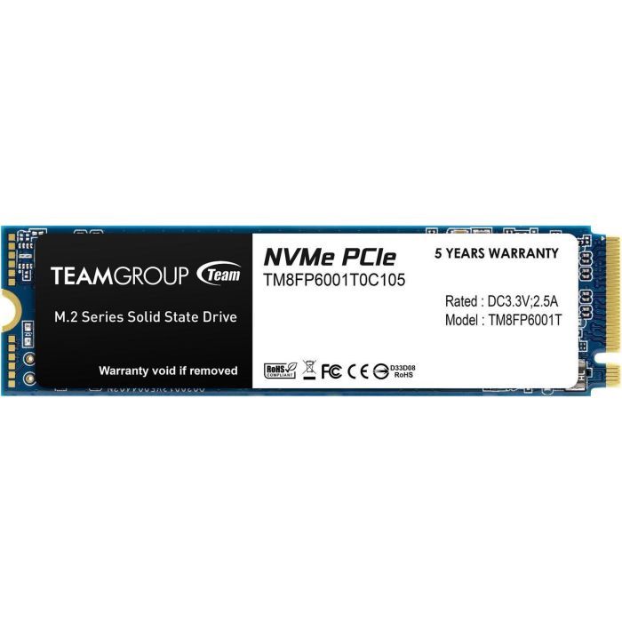Накопитель SSD M.2 2280 1TB Team (TM8FP6001T0C101) изображение 2