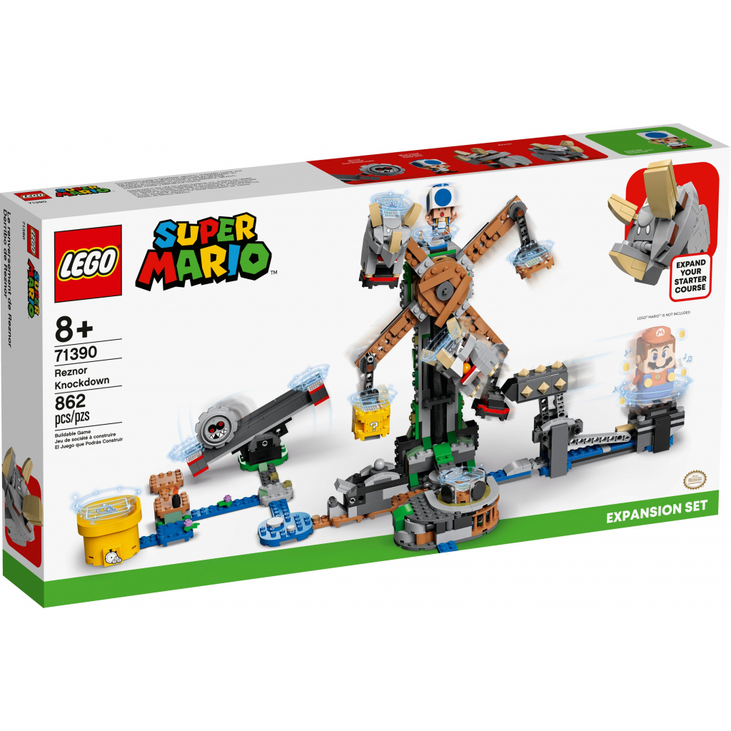 Конструктор LEGO Super Mario Дополнительный набор Нокдаун Резнор 862 деталей (71390)