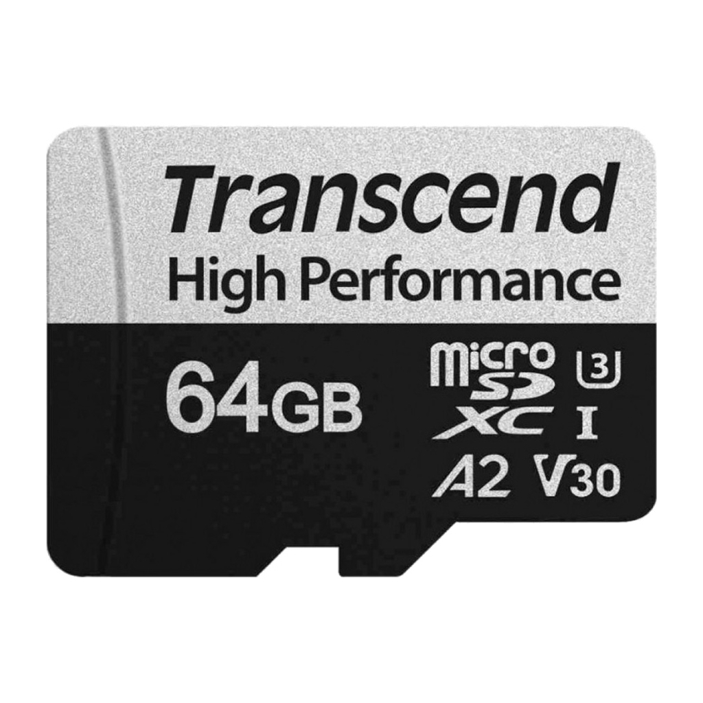 Карта памяти Transcend 64GB microSDXC class 10 UHS-I U3 A2 (TS64GUSD340S) изображение 2