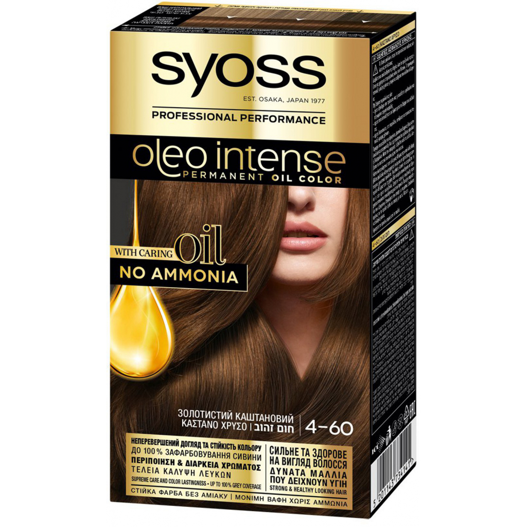 Фарба для волосся Syoss Oleo Intense 4-60 Золотистий каштановий 115 мл (5201143734141)