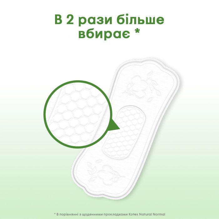 Щоденні прокладки Kotex Natural Normal+ 18 шт. (5029053548968) зображення 4