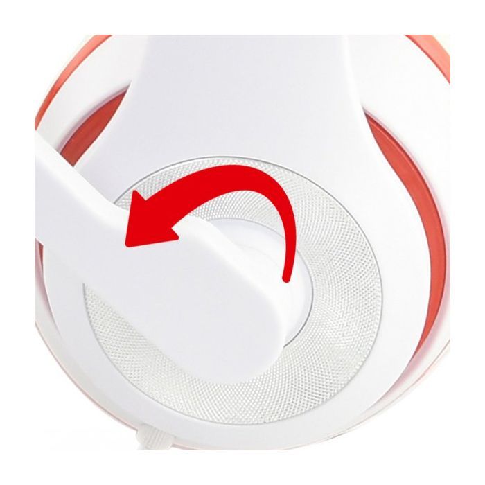 Наушники Gembird MHS-03 White/Red (MHS-03-WTRD) изображение 3