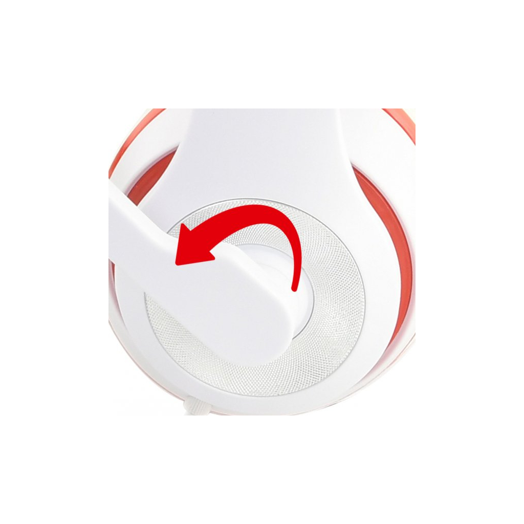 Навушники Gembird MHS-03 White/Red (MHS-03-WTRD) зображення 3