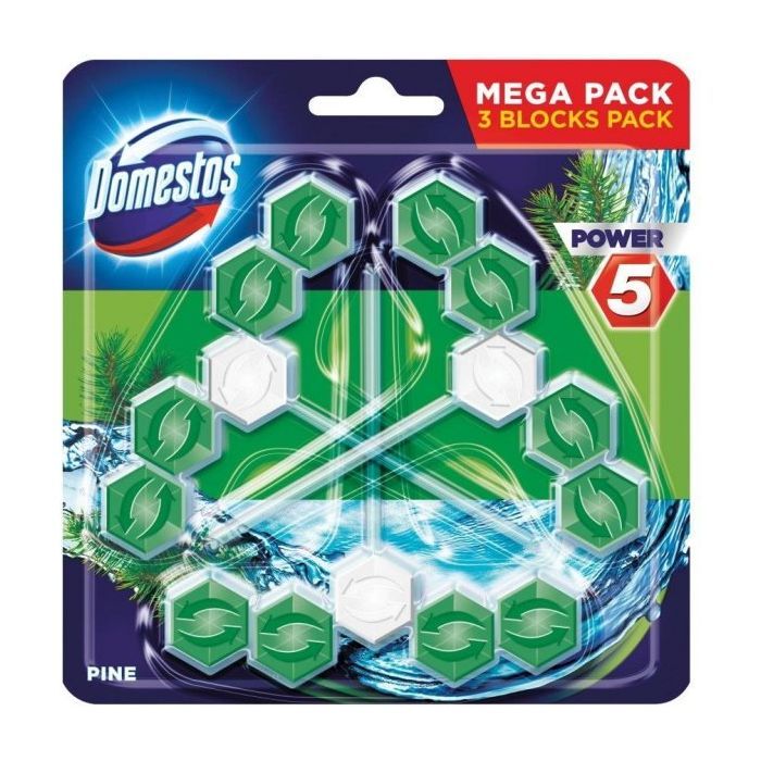 Туалетный блок Domestos Power 5 Свежесть Хвои 3 х 55 г (8710908736056)