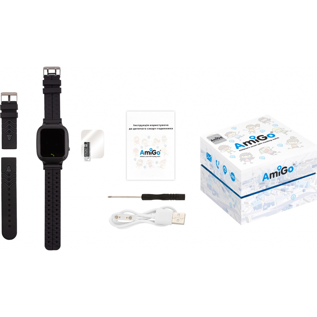 Смарт-часы Amigo GO004 Splashproof Camera+LED Black (882418) изображение 6